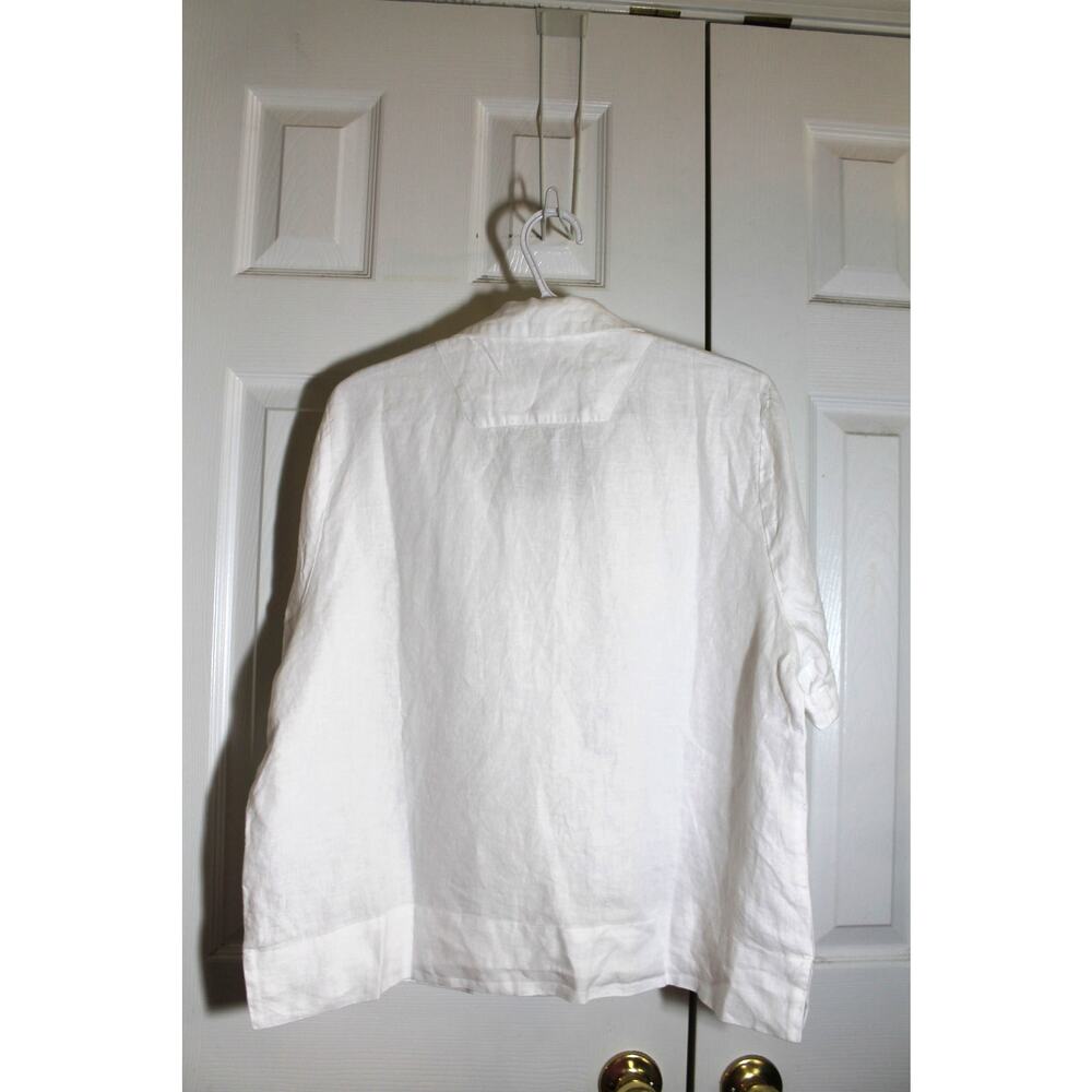 Quince 100% European Linen White Short Sleeve Boxy Shirt sz L NEW - Picture 3 of 4
